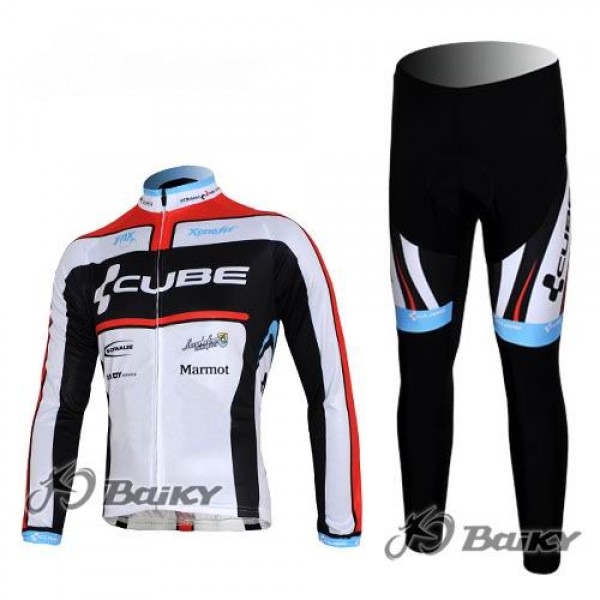 Cube Fintro Fahrradbekleidung Radtrikot Satz Langarm und Lange Fahrradhose Weiß Schwarz Rot RBIP575 Cube Fintro Fahrradbekleidung Radtrikot Satz Langarm und Lange Fahrradhose Weiß Schwarz Rot RBIP575