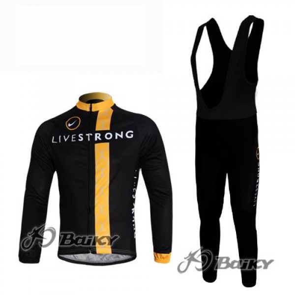 Livestrong Fahrradbekleidung Radtrikot Satz Langarm und Lange Trägerhose Schwarz Gelb DBDT310 Livestrong Fahrradbekleidung Radtrikot Satz Langarm und Lange Trägerhose Schwarz Gelb DBDT310