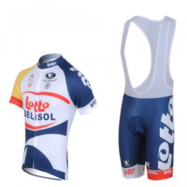 2013 Lotto Belisol Fahrradbekleidung Satz Fahrradtrikot Kurzarm Trikot und Kurz Trägerhose Weiß Blau HDTI811 2013 Lotto Belisol Fahrradbekleidung Satz Fahrradtrikot Kurzarm Trikot und Kurz Trägerhose Weiß Blau HDTI811