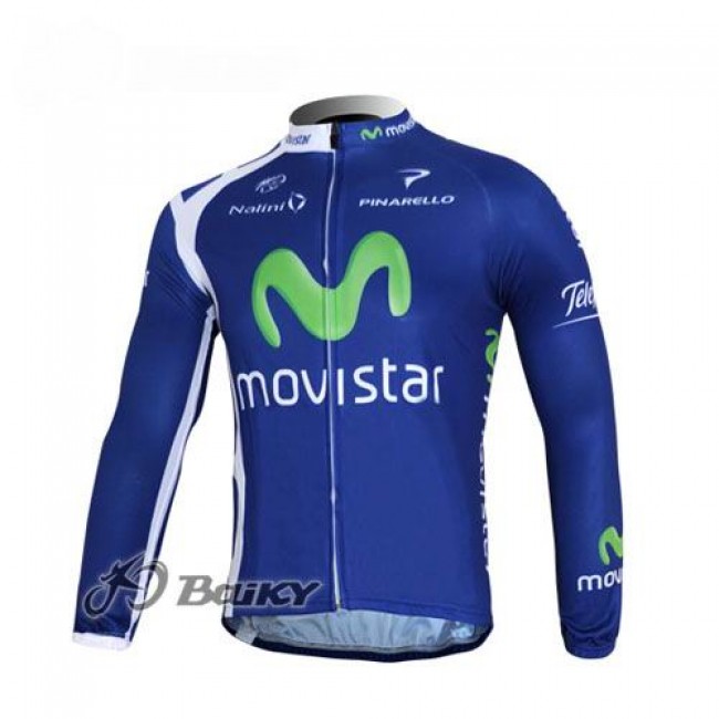 Movistar Team Fahrradtrikot Langarm Blau MTJI324 Movistar Team Fahrradtrikot Langarm Blau MTJI324