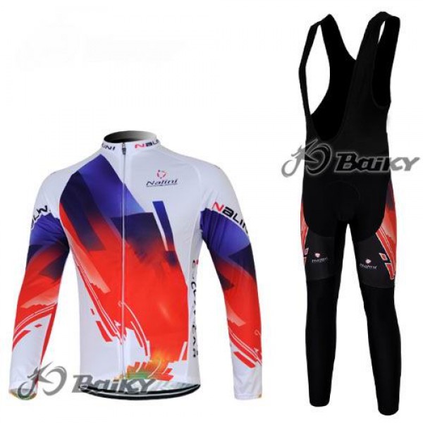 Nalini Pro Team Fahrradbekleidung Radtrikot Satz Langarm und Lange Trägerhose Rot Weiß CAJO852 Nalini Pro Team Fahrradbekleidung Radtrikot Satz Langarm und Lange Trägerhose Rot Weiß CAJO852