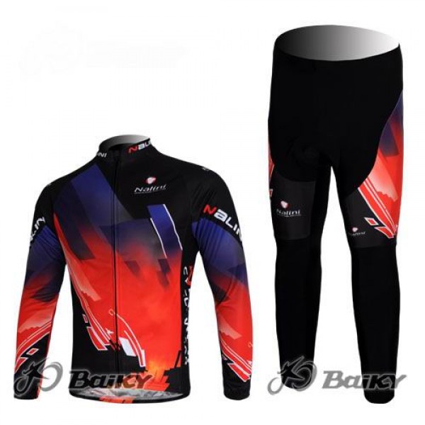 Nalini Pro Team Fahrradbekleidung Radtrikot Satz Langarm und Lange Fahrradhose Rot Schwarz TVMP726 Nalini Pro Team Fahrradbekleidung Radtrikot Satz Langarm und Lange Fahrradhose Rot Schwarz TVMP726