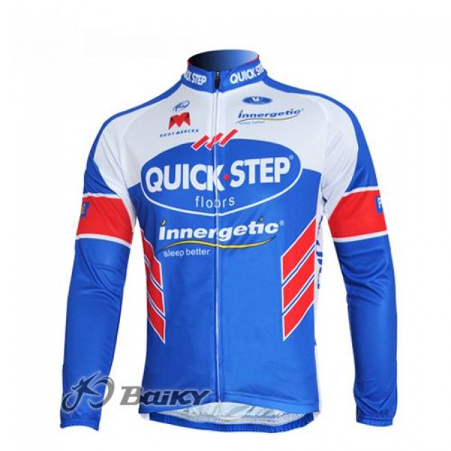 Omega Pharma-Quick Step innergetic Fahrradtrikot Langarm Blau Weiß QYKK294 Omega Pharma-Quick Step innergetic Fahrradtrikot Langarm Blau Weiß QYKK294