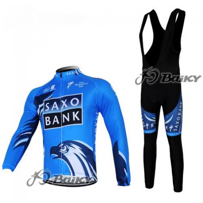 Saxo Bank Sungard Pro Team Fahrradbekleidung Radtrikot Satz Langarm und Lange Trägerhose Blau Schwarz HYEY613 Saxo Bank Sungard Pro Team Fahrradbekleidung Radtrikot Satz Langarm und Lange Trägerhose Blau Schwarz HYEY613