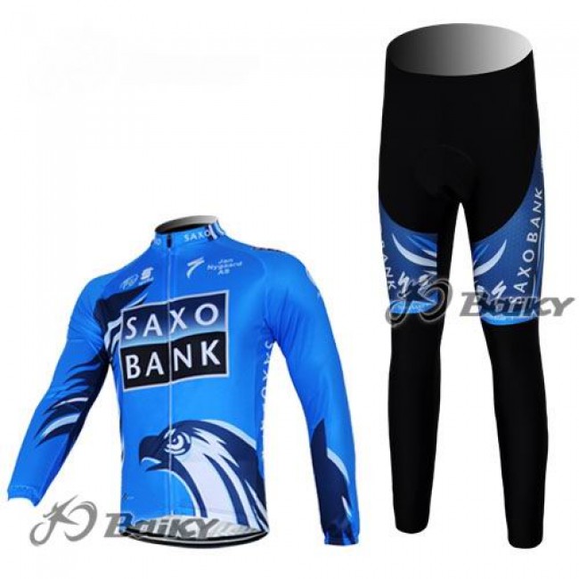 Saxo Bank Sungard Pro Team Fahrradbekleidung Radtrikot Satz Langarm und Lange Fahrradhose Blau Schwarz RATG752 Saxo Bank Sungard Pro Team Fahrradbekleidung Radtrikot Satz Langarm und Lange Fahrradhose Blau Schwarz RATG752