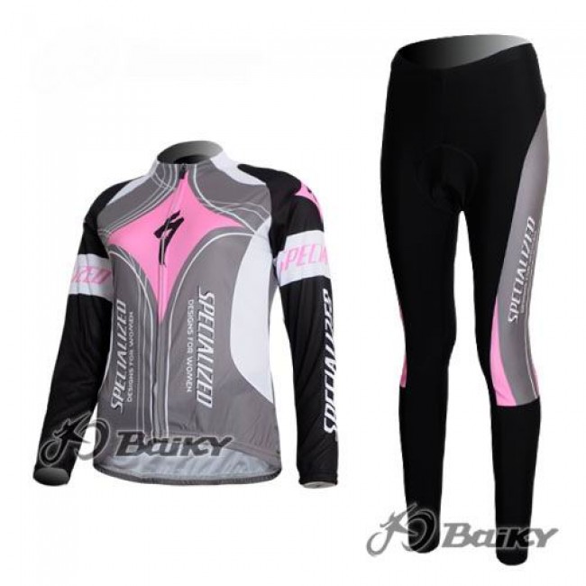 Specialized Pro Team S-Works Fahrradbekleidung Radtrikot Satz Langarm und Lange Fahrradhose Rosa Grau Damen QJEJ300 Specialized Pro Team S-Works Fahrradbekleidung Radtrikot Satz Langarm und Lange Fahrradhose Rosa Grau Damen QJEJ300