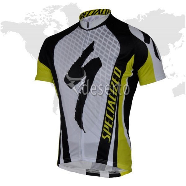 Specialized Radtrikot Kurzarm Weiß Schwarz Gelb 2013 RLAT734 Specialized Radtrikot Kurzarm Weiß Schwarz Gelb 2013 RLAT734