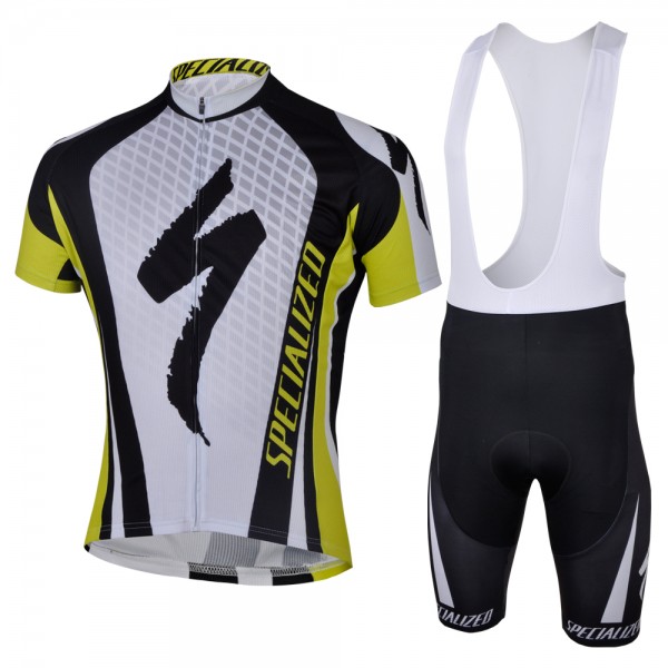 2013 Specialized Fahrradbekleidung Satz Fahrradtrikot Kurzarm Trikot und Kurz Trägerhose Weiß Schwarz Gelb SHWE548 2013 Specialized Fahrradbekleidung Satz Fahrradtrikot Kurzarm Trikot und Kurz Trägerhose Weiß Schwarz Gelb SHWE548