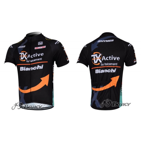 2012 TX active bianchi Pro Team Radtrikot Kurzarm Schwarz AVFV766 2012 TX active bianchi Pro Team Radtrikot Kurzarm Schwarz AVFV766