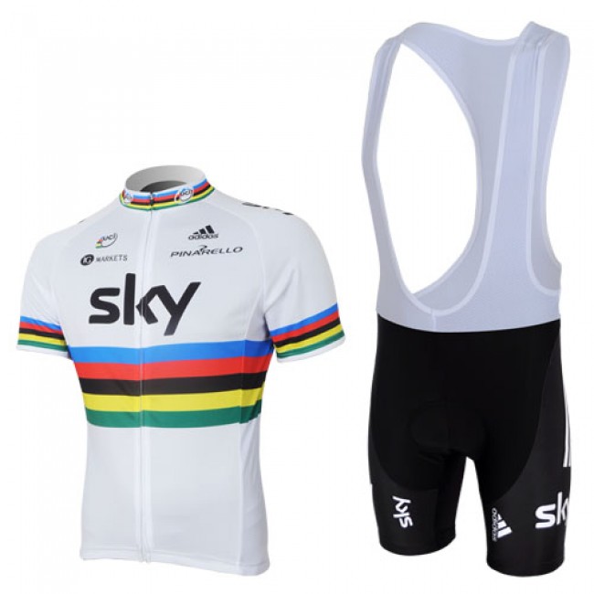 2013 Team Sky UCI Fahrradbekleidung Satz Fahrradtrikot Kurzarm Trikot und Kurz Trägerhose Weiß Schwarz OWYK839 2013 Team Sky UCI Fahrradbekleidung Satz Fahrradtrikot Kurzarm Trikot und Kurz Trägerhose Weiß Schwarz OWYK839
