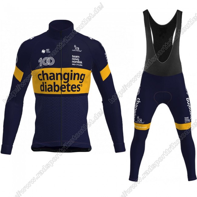 Profiteams Novo Nordisk 2021 Radsport Fahrradbekleidung Trikot Langarm+Lang Trägerhose GWRLC Profiteams Novo Nordisk 2021 Radsport Fahrradbekleidung Trikot Langarm+Lang Trägerhose GWRLC