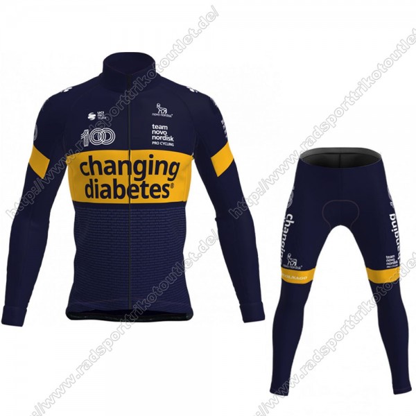 Profiteams Novo Nordisk 2021 Radsport Fahrradbekleidung Trikot Langarm+Lang Trägerhose LTELC Profiteams Novo Nordisk 2021 Radsport Fahrradbekleidung Trikot Langarm+Lang Trägerhose LTELC