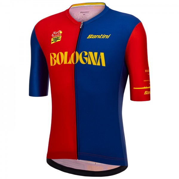 Bekleidung Herren Santini Tour de France 2024 trikot-Bologna Bekleidung Herren Santini Tour de France 2024 trikot-Bologna