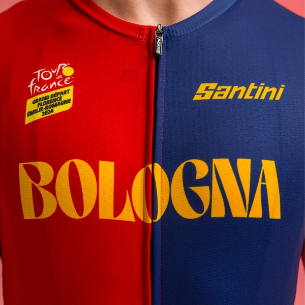 Bekleidung Herren Santini Tour de France 2024 trikot-Bologna Bekleidung Herren Santini Tour de France 2024 trikot-Bologna