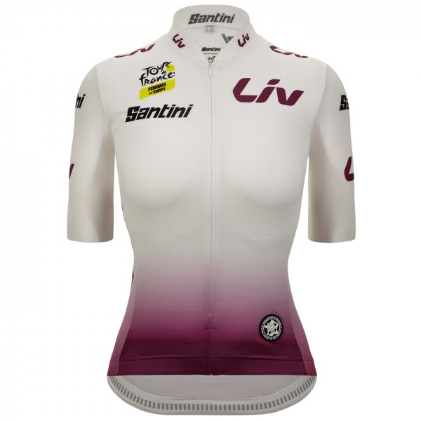 Bekleidung Damen Weißes Damen-T-Shirt Tour de France 2024 Bekleidung Damen Weißes Damen-T-Shirt Tour de France 2024