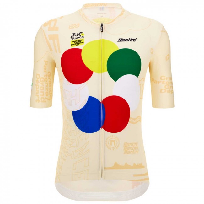 Bekleidung Herren Santini Tour de France 2024 trikot-Grand Départ Bekleidung Herren Santini Tour de France 2024 trikot-Grand Départ