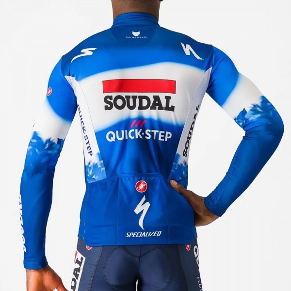 Bekleidung Herren Castelli Soudal Quick-Step 2024 Thermal langarm trikot Bekleidung Herren Castelli Soudal Quick-Step 2024 Thermal langarm trikot