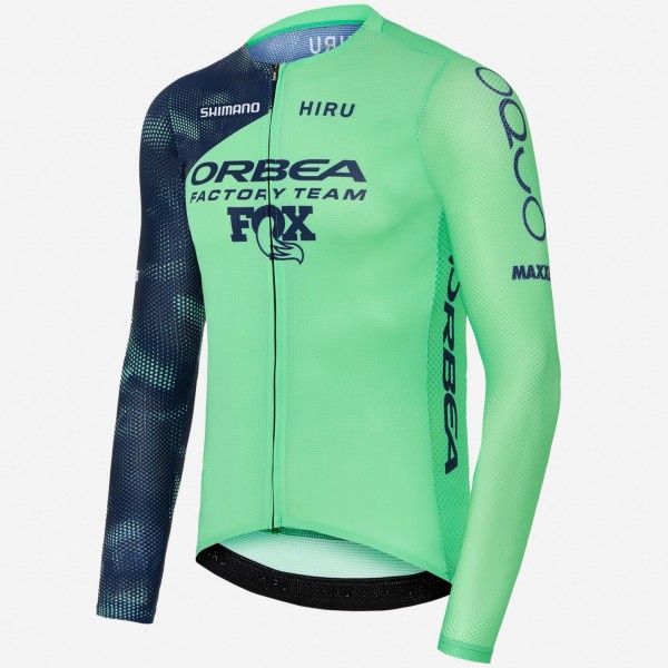 Bekleidung Herren Hiru Orbea Factory Team 2025 Lab Aero langarm trikot Bekleidung Herren Hiru Orbea Factory Team 2025 Lab Aero langarm trikot