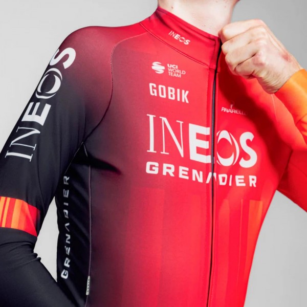 Bekleidung Herren Gobik Ineos Grenadiers 2025 Hyder langarm trikot Bekleidung Herren Gobik Ineos Grenadiers 2025 Hyder langarm trikot
