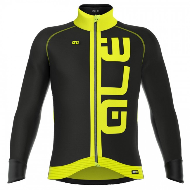 2016 ALE GRAPHICS PRR ARCOBALENO Radtrikot Langarm-Schwarz GELB UBVX552 2016 ALE GRAPHICS PRR ARCOBALENO Radtrikot Langarm-Schwarz GELB UBVX552
