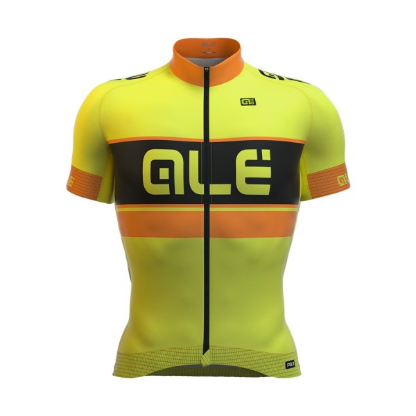 2016 ALE Graphics PRR Bermuda-gelbs Fluo Radtrikot Kurzarm WKSU222