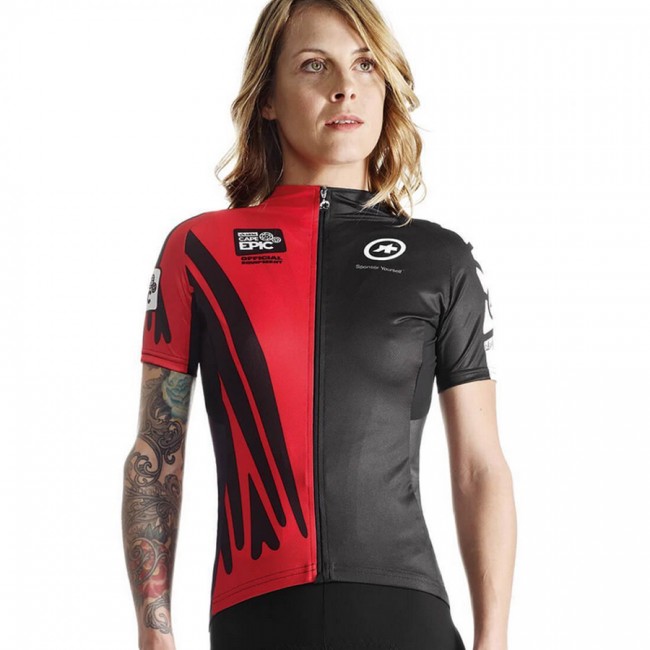 2016 Assos schwarz rot Radtrikot Kurzarm Damen RLRC258 2016 Assos schwarz rot Radtrikot Kurzarm Damen RLRC258