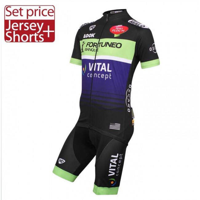 2016 FORTUNEO-VITAL CONCEPT Radbekleidung Radtrikot Kurzarm und Fahrradhosen Kurz EAKM537 2016 FORTUNEO-VITAL CONCEPT Radbekleidung Radtrikot Kurzarm und Fahrradhosen Kurz EAKM537