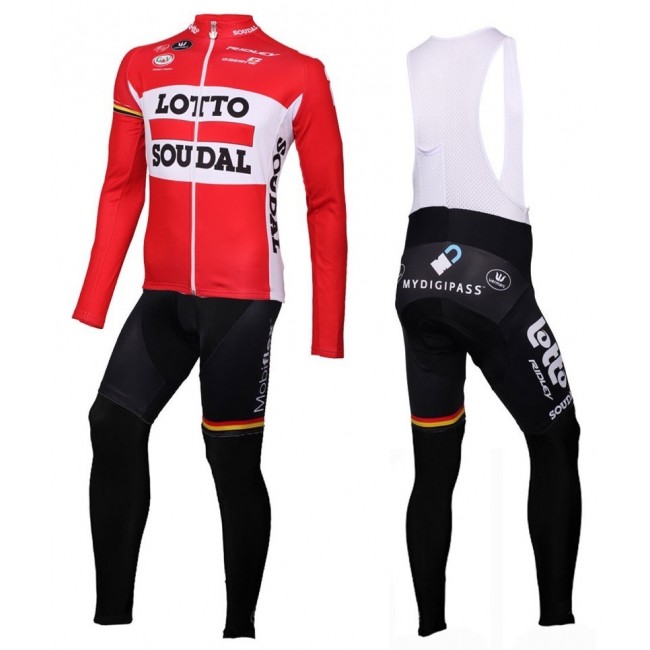 2016 Lotto Soudal Rot Fahrradbekleidung Satz Radtrikot Langarm+Lang Trägerhose QJNQ759 2016 Lotto Soudal Rot Fahrradbekleidung Satz Radtrikot Langarm+Lang Trägerhose QJNQ759