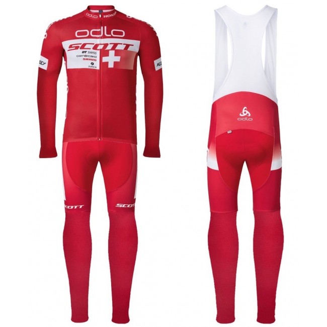2016 Scott ODLO Team Rot Fahrradbekleidung Satz Radtrikot Langarm+Lang Trägerhose CKIE708 2016 Scott ODLO Team Rot Fahrradbekleidung Satz Radtrikot Langarm+Lang Trägerhose CKIE708