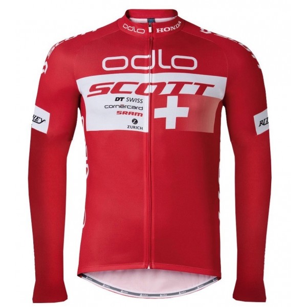 2016 Scott ODLO Team Rot Radtrikot Langarm FJGA169 2016 Scott ODLO Team Rot Radtrikot Langarm FJGA169