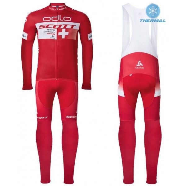 2016 Scott ODLO Team Rot thermisch Fahrradbekleidung Satz Radtrikot Langarm+Lang Trägerhose OSPP732 2016 Scott ODLO Team Rot thermisch Fahrradbekleidung Satz Radtrikot Langarm+Lang Trägerhose OSPP732