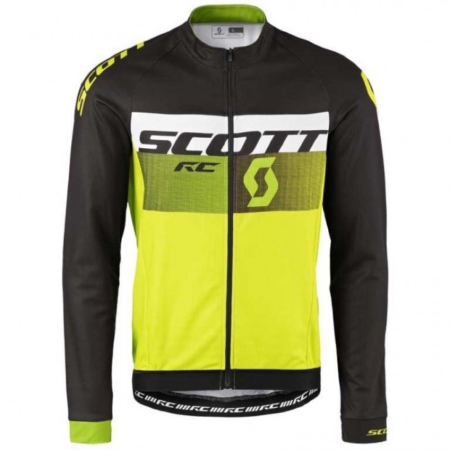 2016 Scott RC Schwarz-Weiß-Grün Fluo Radtrikot Langarm FQBI696 2016 Scott RC Schwarz-Weiß-Grün Fluo Radtrikot Langarm FQBI696