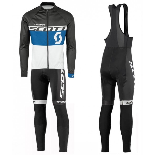 2016 Scott Team Schwarz-Blau-Weiß Fahrradbekleidung Satz Radtrikot Langarm+Lang Trägerhose OUFS902 2016 Scott Team Schwarz-Blau-Weiß Fahrradbekleidung Satz Radtrikot Langarm+Lang Trägerhose OUFS902