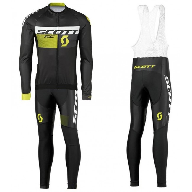 2016 Scott RC Schwarz-Gelb Fahrradbekleidung Satz Radtrikot Langarm+Lang Trägerhose WZHN185 2016 Scott RC Schwarz-Gelb Fahrradbekleidung Satz Radtrikot Langarm+Lang Trägerhose WZHN185