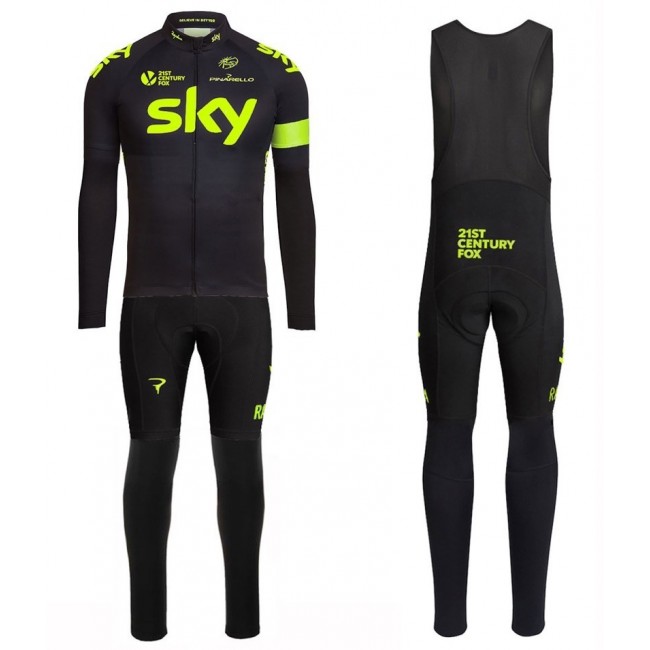 2016 Sky Team Fluo Ausgabe Fahrradbekleidung Satz Radtrikot Langarm+Lang Trägerhose GMSO880 2016 Sky Team Fluo Ausgabe Fahrradbekleidung Satz Radtrikot Langarm+Lang Trägerhose GMSO880
