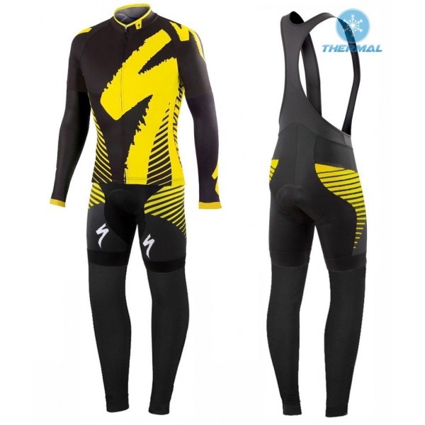 2016 Specialized Team LS Schwarz-Gelb thermisch Fahrradbekleidung Satz Radtrikot Langarm+Lang Trägerhose VCIL449 2016 Specialized Team LS Schwarz-Gelb thermisch Fahrradbekleidung Satz Radtrikot Langarm+Lang Trägerhose VCIL449