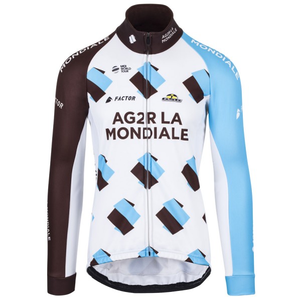 2017 AG2R La Mondiale Weiß Radtrikot Langarm 406CZRN 2017 AG2R La Mondiale Weiß Radtrikot Langarm 406CZRN