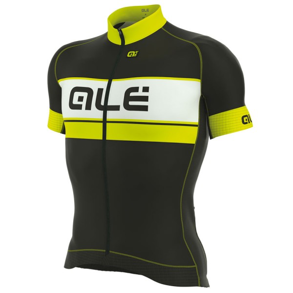 2017 Ale Graphics PRR Bermuda Radtrikot Kurzarm Schwarz Gelb Fluo 518QLGX 2017 Ale Graphics PRR Bermuda Radtrikot Kurzarm Schwarz Gelb Fluo 518QLGX