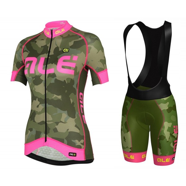 2017 Damen Ale Graphics PRR Camo Grün-Rose Fahrradbekleidung Satz Radtrikot Kurzarm+Kurz Trägerhose 949YHPM 2017 Damen Ale Graphics PRR Camo Grün-Rose Fahrradbekleidung Satz Radtrikot Kurzarm+Kurz Trägerhose 949YHPM