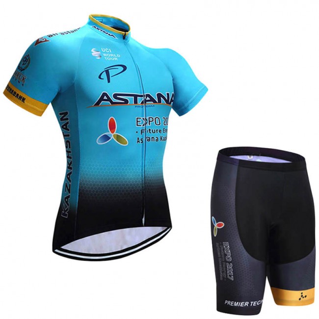 2017 Astana Fahrradbekleidung Satz Radtrikot Kurzarm+Kurz Radhose 148URHD 2017 Astana Fahrradbekleidung Satz Radtrikot Kurzarm+Kurz Radhose 148URHD