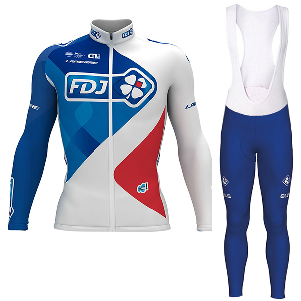 FDJ Pro 2017 Weiß Fahrradbekleidung Satz Radtrikot Langarm+Lang Trägerhose 172OPQB FDJ Pro 2017 Weiß Fahrradbekleidung Satz Radtrikot Langarm+Lang Trägerhose 172OPQB