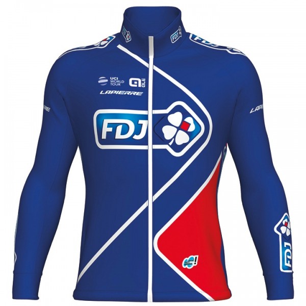 FDJ Pro 2017 Blau Radtrikot Langarm 689PCHH FDJ Pro 2017 Blau Radtrikot Langarm 689PCHH