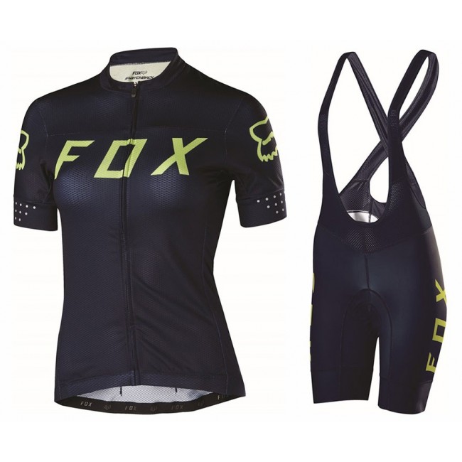 2017 Team FOX Damen Schwarz Gelb Fahrradbekleidung Satz Radtrikot Kurzarm+Kurz Trägerhose 333SGAW 2017 Team FOX Damen Schwarz Gelb Fahrradbekleidung Satz Radtrikot Kurzarm+Kurz Trägerhose 333SGAW