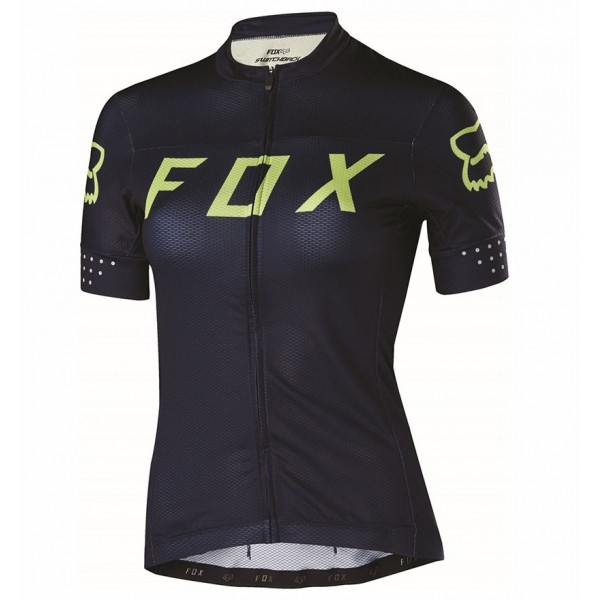 2017 Team FOX Damen Schwarz Gelb Radtrikot Kurzarm 604GIBP 2017 Team FOX Damen Schwarz Gelb Radtrikot Kurzarm 604GIBP