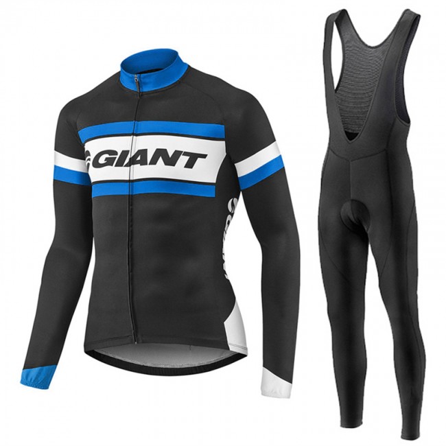 2017 Giant Blau Schwarz Fahrradbekleidung Satz Radtrikot Langarm+Lang Trägerhose 142YJXQ 2017 Giant Blau Schwarz Fahrradbekleidung Satz Radtrikot Langarm+Lang Trägerhose 142YJXQ