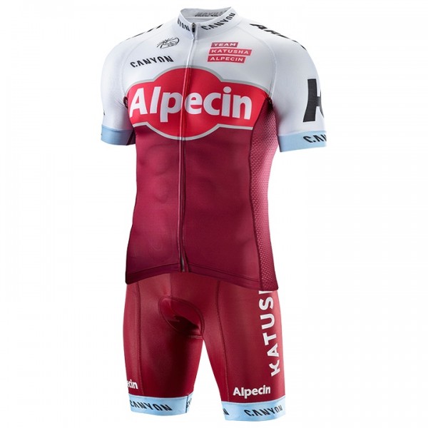 KATUSHA Alpecin Pro 2017 Fahrradbekleidung Satz Radtrikot Kurzarm+Kurz Radhose 271IIKK KATUSHA Alpecin Pro 2017 Fahrradbekleidung Satz Radtrikot Kurzarm+Kurz Radhose 271IIKK