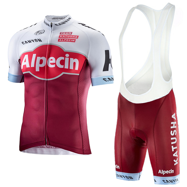 KATUSHA Alpecin Pro 2017 Fahrradbekleidung Satz Radtrikot Kurzarm+Kurz Trägerhose 635RPMX KATUSHA Alpecin Pro 2017 Fahrradbekleidung Satz Radtrikot Kurzarm+Kurz Trägerhose 635RPMX