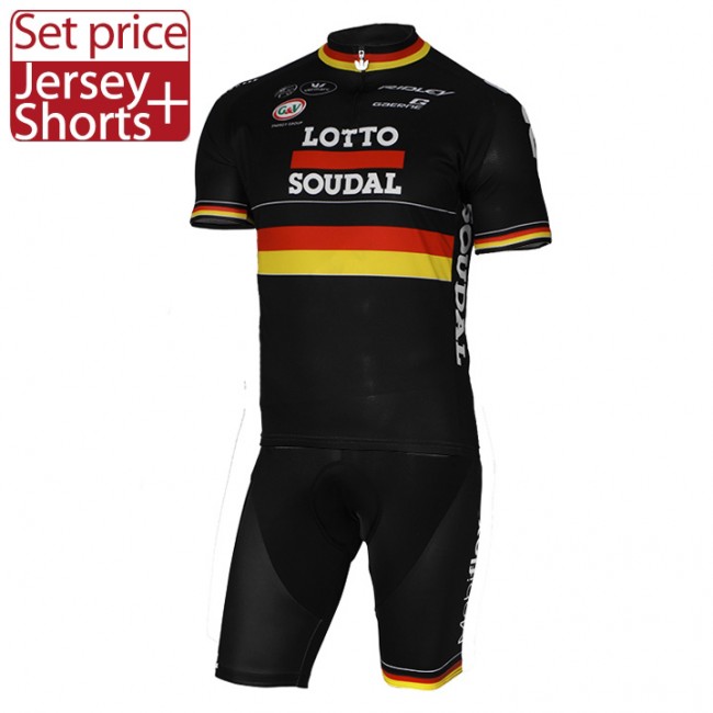 2017 LOTTO SOUDAL Germany Schwarz Fahrradbekleidung Satz Radtrikot Kurzarm+Kurz Radhose 963SXFC 2017 LOTTO SOUDAL Germany Schwarz Fahrradbekleidung Satz Radtrikot Kurzarm+Kurz Radhose 963SXFC