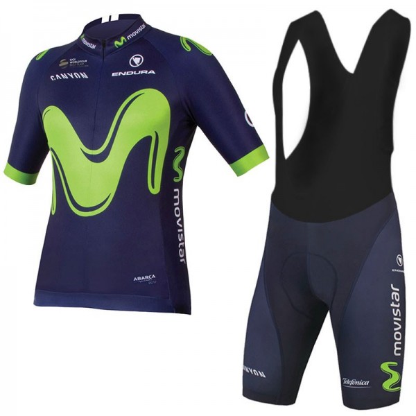 2017 Movistar Fahrradbekleidung Satz Radtrikot Kurzarm+Kurz Trägerhose 160YXLH 2017 Movistar Fahrradbekleidung Satz Radtrikot Kurzarm+Kurz Trägerhose 160YXLH