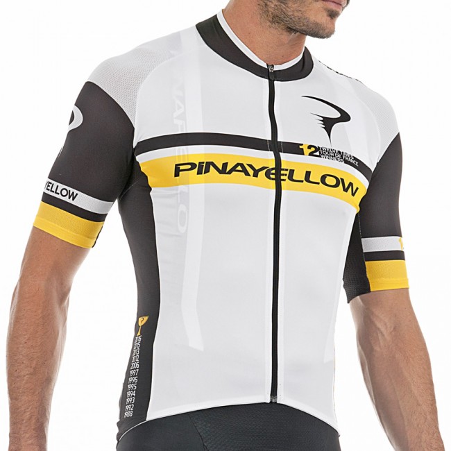 2017 Pinarello 12th Tour de France Radtrikot Kurzarm-Weiß Schwarz 269HWRU 2017 Pinarello 12th Tour de France Radtrikot Kurzarm-Weiß Schwarz 269HWRU
